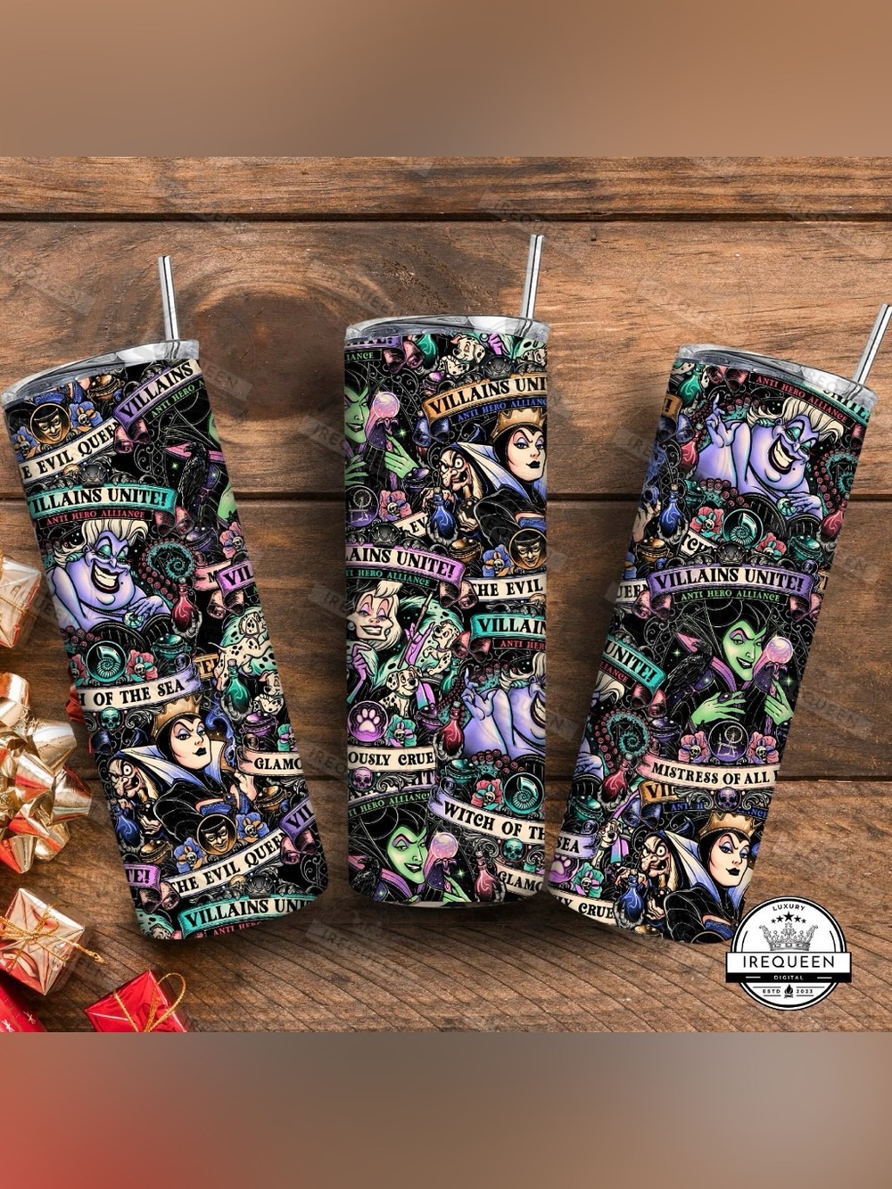 Villains Unite Multi-Color Stainless Steel Party Tumbler -